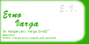 erno varga business card